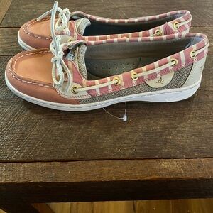 Sperry Women's Pink and Tan Loafers